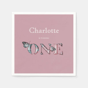 Serviette En Papier 1er anniversaire Pastel Pink ONE