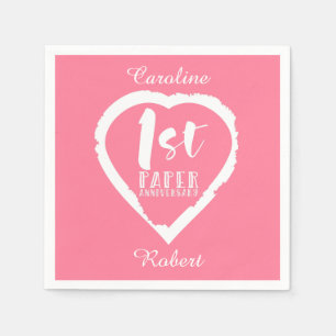 Serviette En Papier 1ST paper wedding anniversary heart