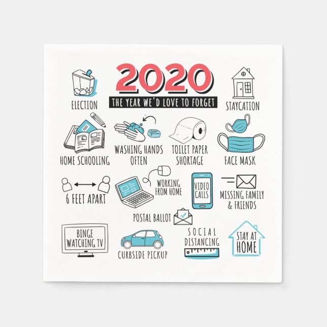Serviette En Papier 2020 Activités de quarantaine Papier commémoratif (Devant)