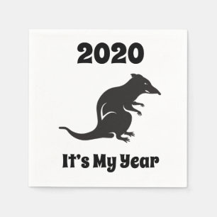 Serviette En Papier 2020 Mon année de rat
