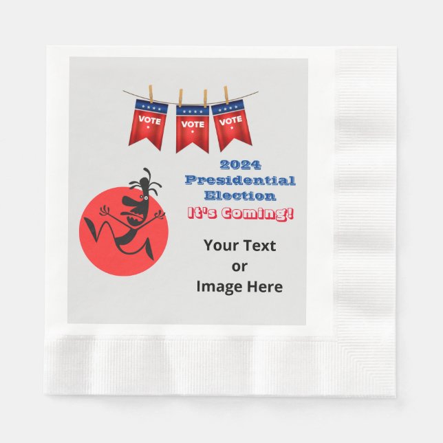 Serviette En Papier 2024 Présidential Election Running Man Edition (Devant)