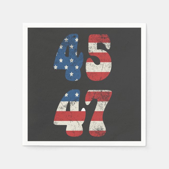 Serviette En Papier 2024 Trump reprend l'Amérique patriotique américai (Devant)