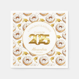 Serviette En Papier 2025 Donuts and Degrees Graduation Paper Napkins