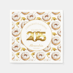 Serviette En Papier 2025 Donuts and Degrees Graduation Paper Napkins