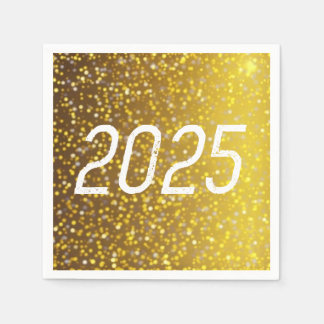 Serviette En Papier 2025 Nouvel An Soir Fête Gold Napkin