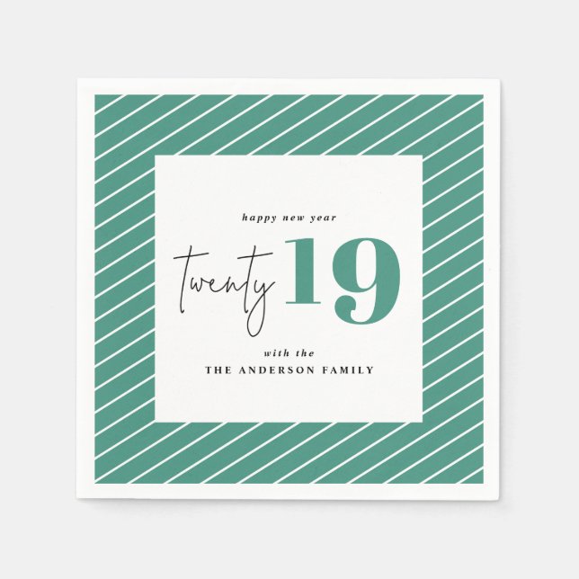Serviette En Papier 20 audaces graphiques fête du Nouvel An (Devant)