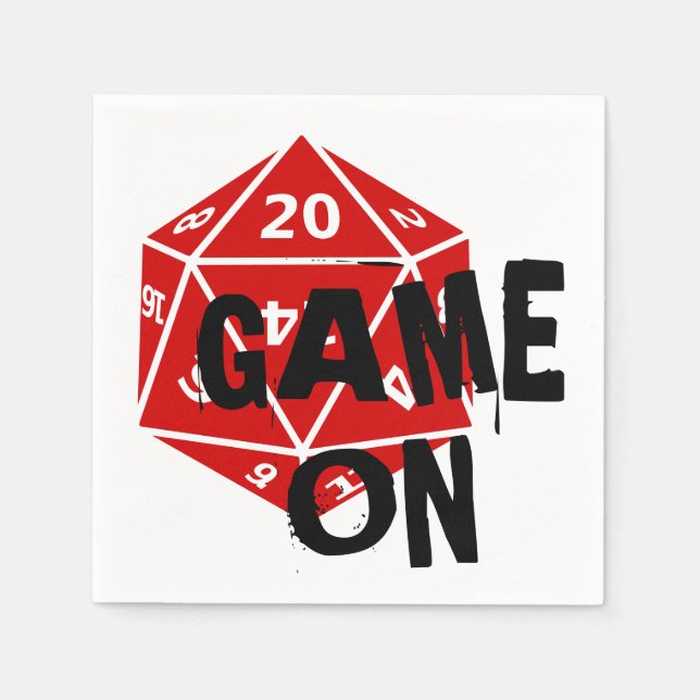 Serviette En Papier 20 Serviettes de repas - Gamer Napkins (Devant)