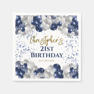 Serviette En Papier 21e Anniversaire des ballons de la marine