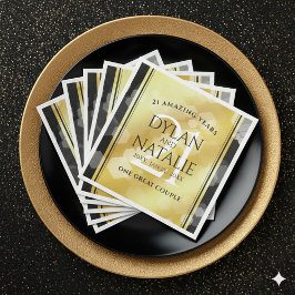 Serviette En Papier 21ème anniversaire de Mariage en laiton