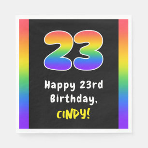 Serviette En Papier 23e anniversaire : Rainbow Spectrum # 23, Nom pers