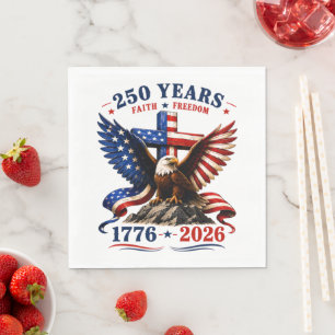 Serviette En Papier 250 ans de foi et de liberté