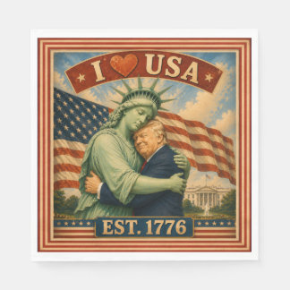 Serviette En Papier 250 Ans Fierté Américaine Amour USA