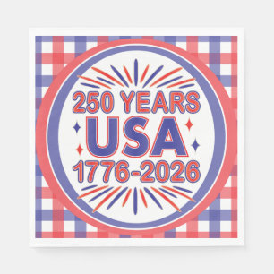 Serviette En Papier 250 ans USA   Semiquinentenaire 1776-2026
