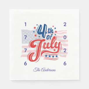 Serviette En Papier 250e anniversaire de la fête nationale américaine
