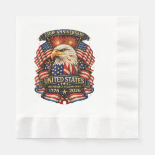 Serviette En Papier 250e anniversaire de l'indépendance des États-Unis