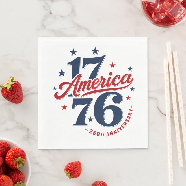 Serviette En Papier 250e anniversaire des États-Unis  (En situation)