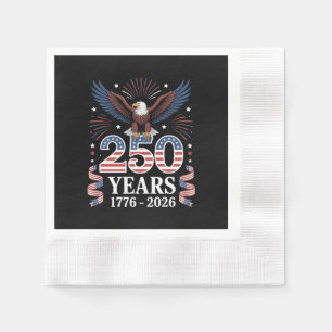 Serviette En Papier 250e anniversaire USA 1776 2026 Aigle patriotique