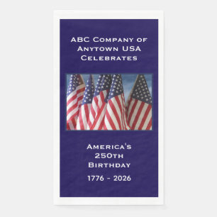 Serviette En Papier 250e anniversaire USA Patriotic Flags Papier