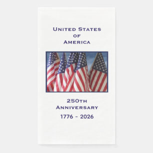 Serviette En Papier 250e anniversaire USA Patriotic Flags Papier