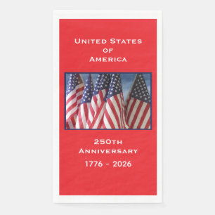 Serviette En Papier 250e anniversaire USA Patriotic Flags Papier