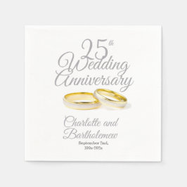 Serviette En Papier 25e anniversaire du Mariage
