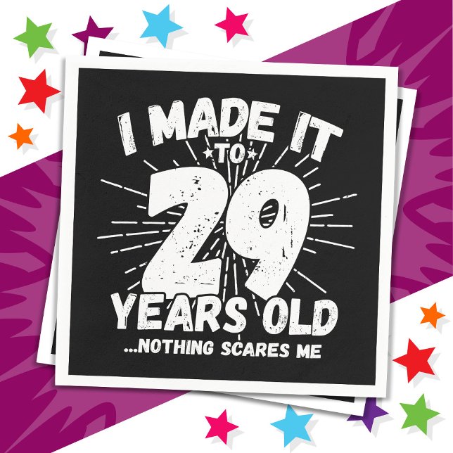 Serviette En Papier 29 Ans Mème Sarcastique Mème drôle 29ème Anniversa (Créateur téléchargé)