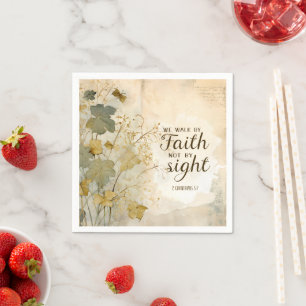 Serviette En Papier 2 Corinthiens 5:7 Nous marchons par la foi Bible V