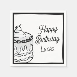 Serviette En Papier 2D Boys Second Birthday Party Comic Style