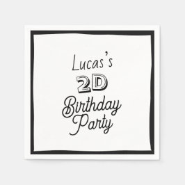 Serviette En Papier 2D Comic Boys Deuxième anniversaire