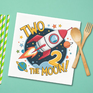 Serviette En Papier 2e anniversaire Deux à la Lune