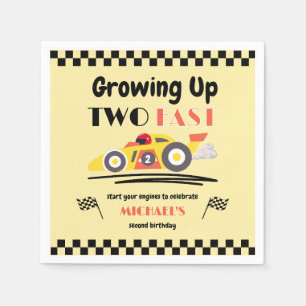 Serviette En Papier 2e anniversaire Grossissant deux rapide voiture de