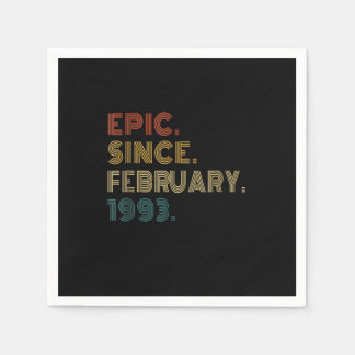 Serviette En Papier 30 ans Epic depuis février 1993 Funny 30th B