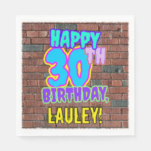 Serviette En Papier 30e anniversaire ~ Amusant, Graffiti urbain inspir