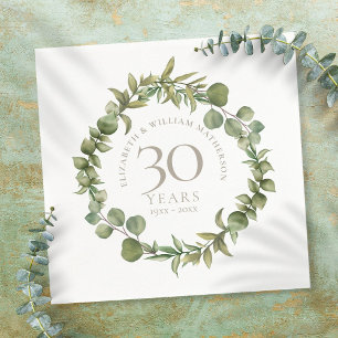 Serviette En Papier 30e anniversaire de mariage perle Woodland Greener