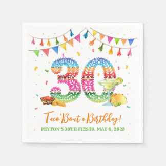 Serviette En Papier 30e anniversaire Fiesta Napkin