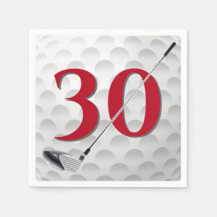Serviette En Papier 30e anniversaire Golf Club Napkins