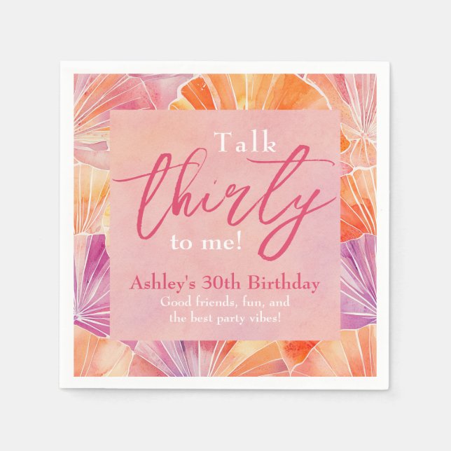 Serviette En Papier 30e anniversaire parler trente à moi (Devant)