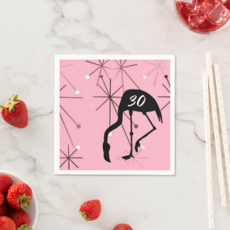 Serviette En Papier 30th Birthday MidCentury Modern Atomic Starburst