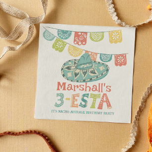 Serviette En Papier 3-Esta Personnalisé Sombrero fête d'anniversaire