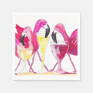 Serviette En Papier 3 Flamants roses Papier Napkin