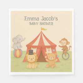 Serviette En Papier 3 Ring Circus Baby Shower