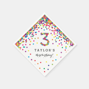 Serviette En Papier 3èmes serviettes de fête d'anniversaire de