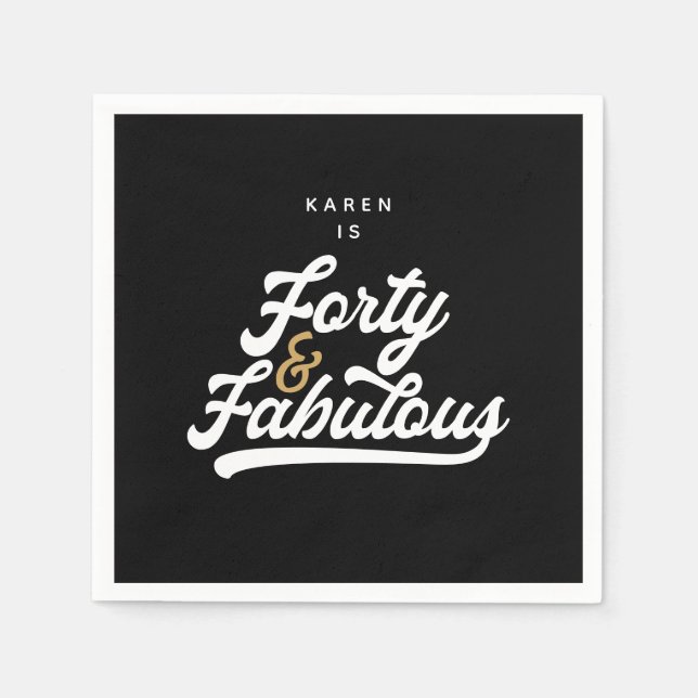 Serviette En Papier 40 et fabuleuses plaques en papier (Devant)