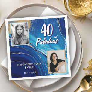 Serviette En Papier 40 et Fabulous Marble Parties scintillant 2 Photo 