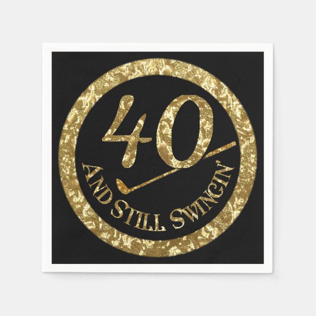 Serviette En Papier 40 Et Toujours En Vague' (Devant)