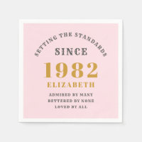 40e anniversaire 1982 Elégant Gold Rose Grey