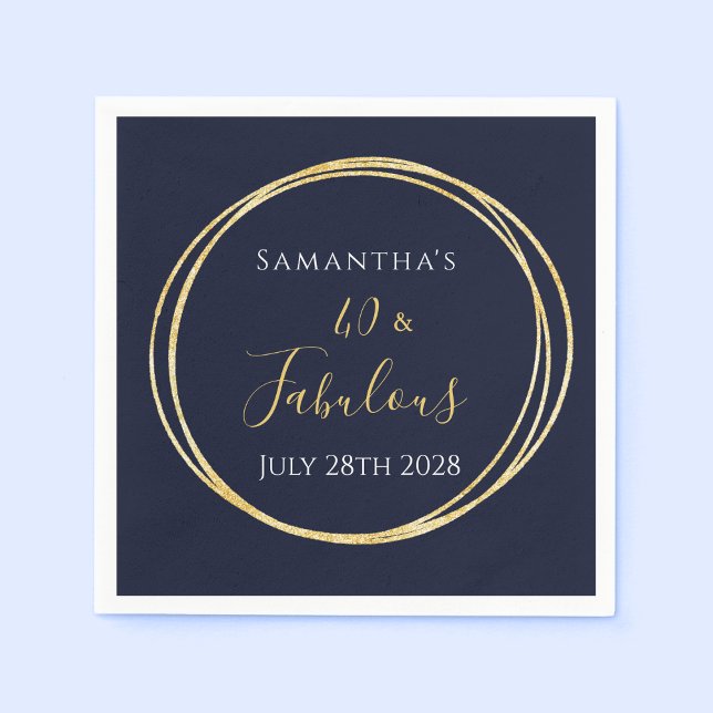 Serviette En Papier 40e anniversaire de la Marine (Créateur téléchargé)