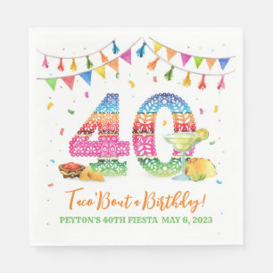 Serviette En Papier 40e anniversaire Fiesta Napkins