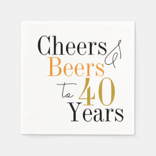 Serviette En Papier 40e anniversaire Soeurs Bières Mini Fête
