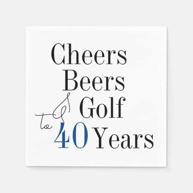 Serviette En Papier 40e anniversaire Soeurs et bières Golf Party (Devant)